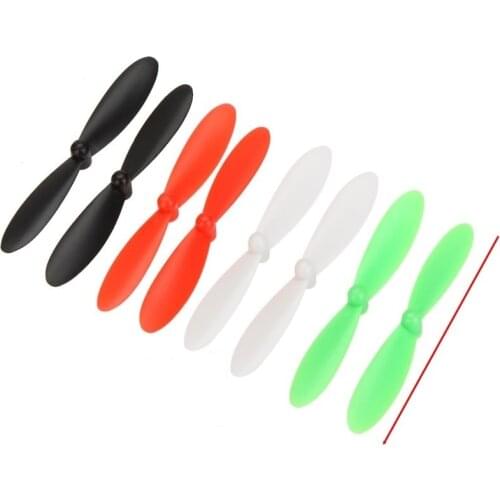 4 colors 8pcs Hubsan H107L H107C H107D 55mm 1mm Propellers Spare Blade Main Props Propeller For RC Quadcopter 55mm Propellers