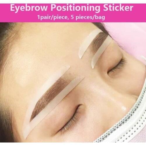 50 Pairs Tattoo Microblading Eyebrow Postioning Sticker Eye Brow Location Tool