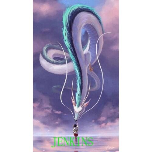 5D Full Square Diy Diamond Painting Cross Stitch Kit Spirited Away Mosaic Picture of Rhinestone Embroidery Jenkins diomand art