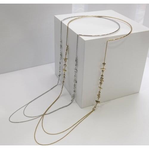 Amorita boutique Geometric design pendant glitter fashion necklace