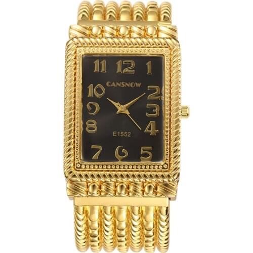 2020 New Rectangle Women Watches Bangle Luxury Watch Women Famous Brand Quartz Gold Dial Wristwatch Relogio Feminino Clock xfcs