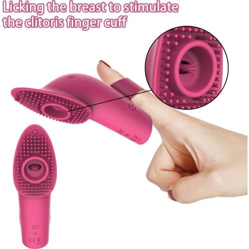 Finger Sleeve Tongue Vibrators 10 Modes USB Power G-spot Massage Licking Clitoris Stimulator Sex Toys for Women Orgasm Sex Toys