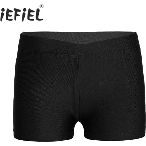 Kids Girls V-front Waistband Shorts Bottoms for Sports Ballerina Gymnastic Leotard Under Shorts Figure Dancing Class Underwear
