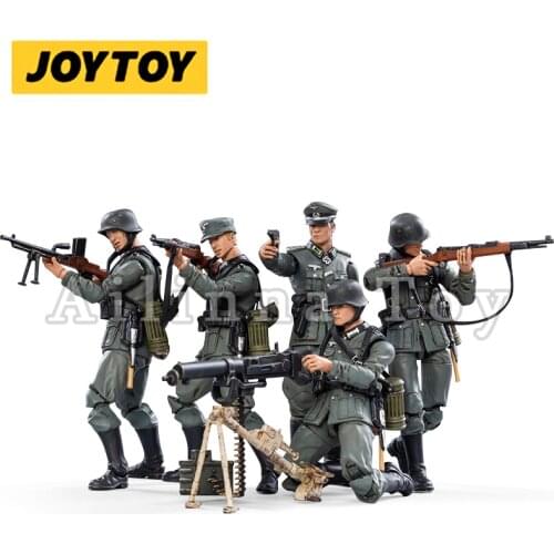 JOYTOY 1/18 3.75inches Action Figure (5PCS/SET) WWII Germany Wehrmacht Anime Collection Military Model For Gift