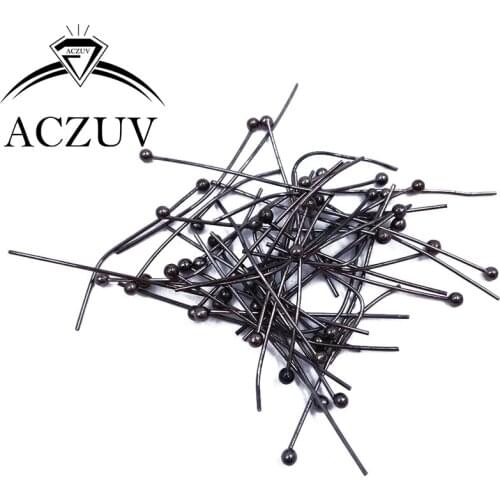 Gunmetal Black 20mm 25mm 30mm 35mm 40mm 50mm 2000pcs Metal Ball Head Pin DIY Jewelry Headpins Findings Accessories HPB006