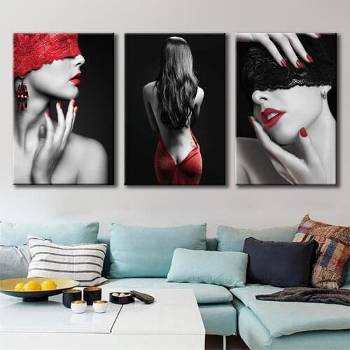 Sexy Girl Nude Woman Painting on Canvas Cuadros Posters and Prints African Wall Art Picture for Living Room Bedroom Decor