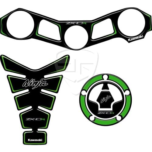 Kawasaki ZX-10R Motorcycle 3D Tank Pad Protective Decal Sticker