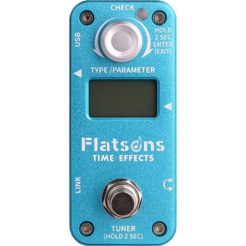 Flatsons Time Effects Guitar Effect Pedal Echo/Rev/Tuner Effects Metal Shell With True Bypass Guitar Accessories