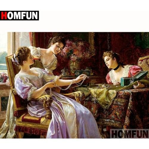 HOMFUN Full Square/Round Drill 5D DIY Diamond Painting "Character painting" Embroidery Cross Stitch 5D Home Decor Gift A18367