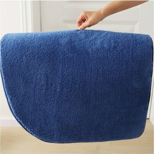 Semi-circle Home Bathroom Mat Bath Carpets Microfiber Anti-slip Toilet Rugs Washing Basin Bathtub Side Floor Feet Pad Washable