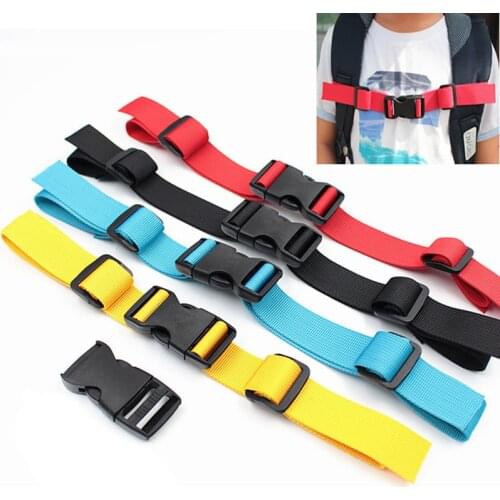 Durable Camping Backpack Chest Harness Strap Adjustable Dual Release Buckle Bag Parts Accessories Nylon Students School Bag Part
