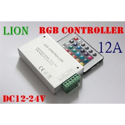 Rgb IR led controller DC12~24V 12A wireless led IR controller rgb 24keys Aluminum version for magic dream color led strip light