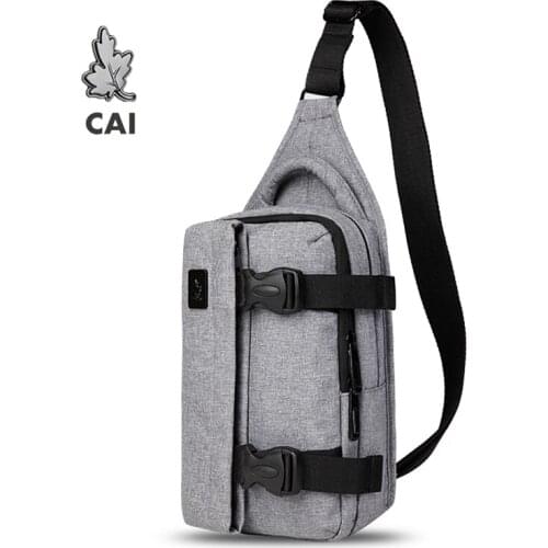CAI Men Designer Messenger Shoulder Bag Buckle Casual Waterproof Shoulder Cross Body Sling Bags & Luggage For Male Travel