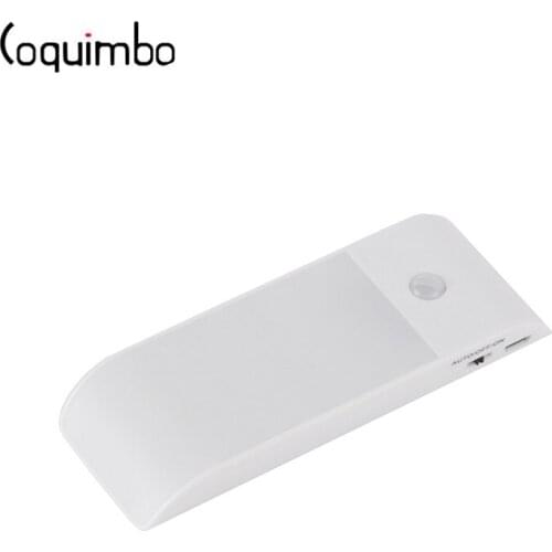 Coquimbo PIR Motion Sensor Magnet Wall Light USB Rechargeable Night Light For Wardrobe Corridor Hallway Kitchen White/Warm Light