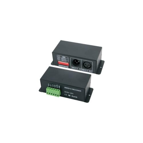 Led DMX Decoder Digital Display DC 5V-24V RGB DMX512 Controller DMX to SPI pixel Led Driver for Led Strip 6803 2811 2812 2801