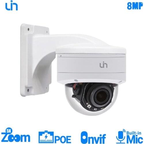 UIN 8MP PoE Optical 5X Zoom IR 50m Surveillance Security Motion Detection 360° Pan Range Built-in Mic H.265 IP66 IPZB-35805SW