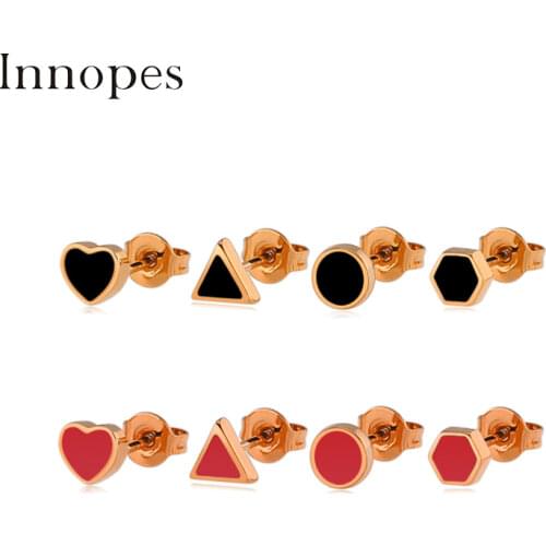 Innopes 2019 New design sweet jewelry small bijou geometric earrings for girls gift for woman