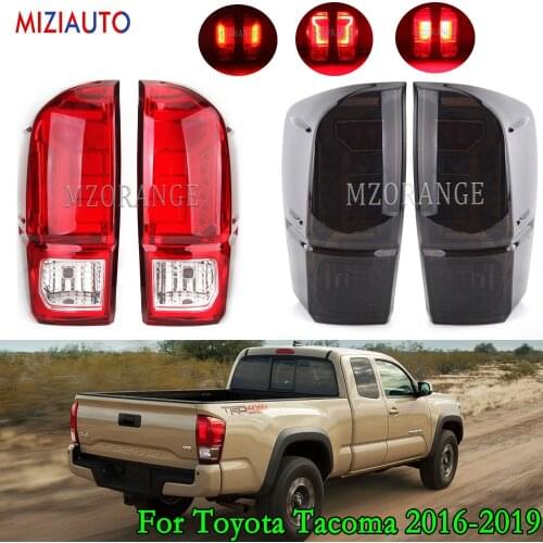 MIZIAUTO 1 pair LED Tail Light For Toyota Tacoma 2016 2017 2018 2019 Rear Turn Signal Drving Brake Warning Lamp Car products