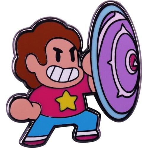 Steven Shield Badge Steven Universe and his family the Crystal Gems are here to save the day... the Birthday