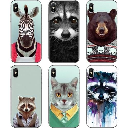 Zoo Yago Raccoon Tiger Panda Owl Soft TPU Covers For iPhone iPod Touch 11 12 Pro 4 4S 5 5S SE 5C 6 6S 7 8 X XR XS Plus Max 2020