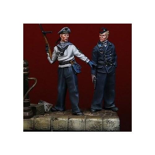 1/35 ancient navy warrior (NO BASE JUST HAVE 2 MAN ) Resin figure Model kits Miniature gk Unassembly Unpainted