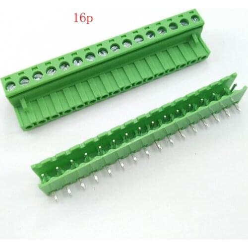 100set 5.08MM terminal block KF2EDG5.08-16P plug-in PCB