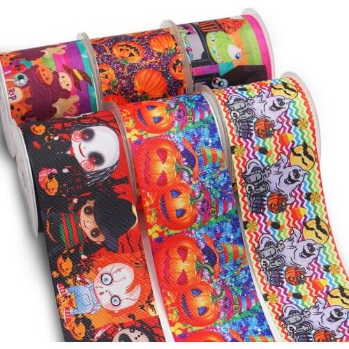 3 Inch 75 mm Cartoon Printed Grosgrain Ribbons For Hair Bows Craft Suppliers 54992