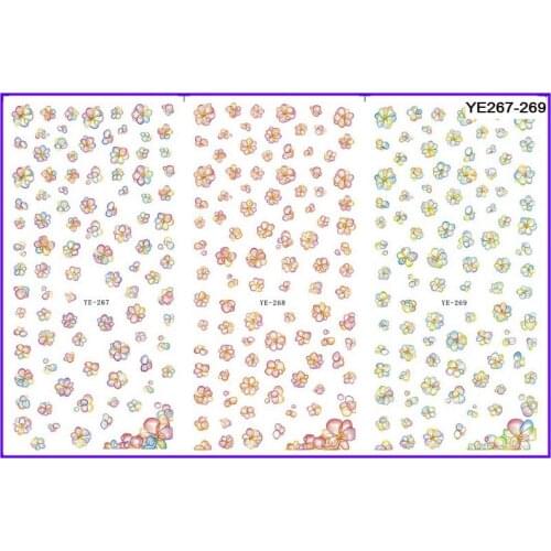 3 PACK/ LOT WATER TRANSFER DECAL NAIL ART NAIL STICKER FLOWER PETAL NARCISSUS HYACINTH YE267-269