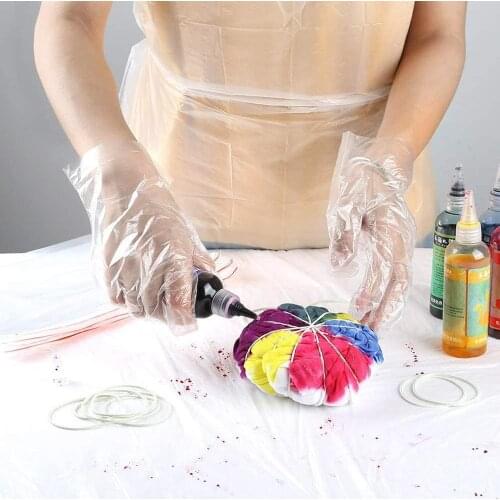 68 Pieces DIY T-Shirt Fabrics Tie-dye Kits For Kids Adult Party Group DIY Dye Kit Rubber Band Disposable Tool Set
