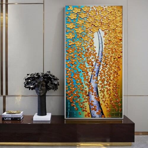 Abstract Lucky Trees Wall Paintings Print On Canvas Pictures For Living Room Wall Decorative Canvas Art Prints Cuadros Decor