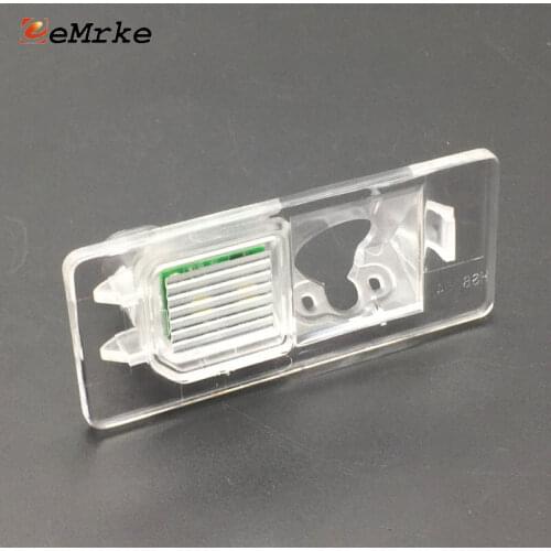 EEMRKE Car Rearview Camera Bracket LED License Plate Lights Housing Mount for Jaguar XE XF F-Pace XFL 2016 2017 2018