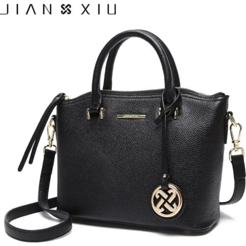 JIANXIU Brand Women Genuine Leather Handbags Famous Brands Handbag Messenger Bags Shoulder Bag 2021 New Tassel Female Small Tote