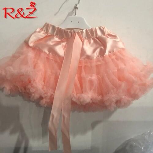 R&Z childrens skirt 2019 summer new girl skirt cute bow fluffy soft tulle skirt girl pettiskirt dance skirt childrens wear h1