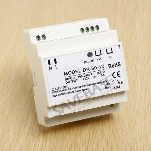 Din Power Supply 60W 12V For Video Door Intercom & Access Control System