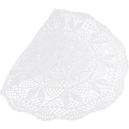 Round Handmade Crochet Sunflower Lace Table Cloth Doily Retro Table Overlay