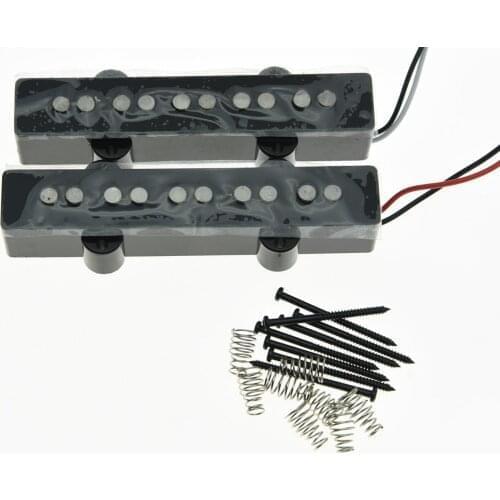 5 String Jazz Bass Alnico 5 Pickup Set Vintage Sound J Bass Pickups Black