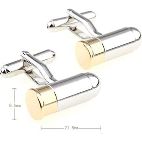 New 007 Bullet Style Cufflinks Smooth Plain Metal Cuff Nails Mens Business Casual French Shirt Cuff Button Gifts for Men