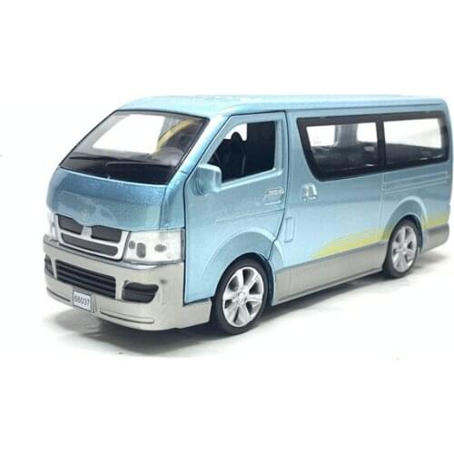 New 1:32 Die Casts Auto Simulation Car Models Super Sports Electronic Flashing Cars Toys for Children VAN Vehicles TOYOTA Hiace