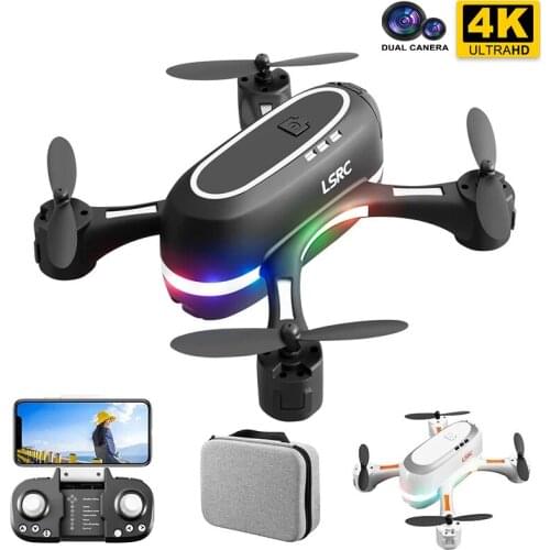 New Rainbow Drone 4K Double Camera HD WIFI FPV Drone Optical Flow Fixed Height Four-axis Aircraft RC Helicopter With Camera