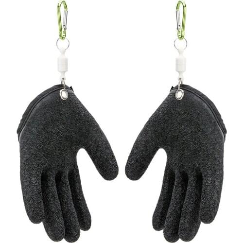 1 Pair Fishing Gloves Men Outdoor Fishing Anti-slip Waterproof Protect Hand Puncture Scrapes Fisherman Professional Catch Fish