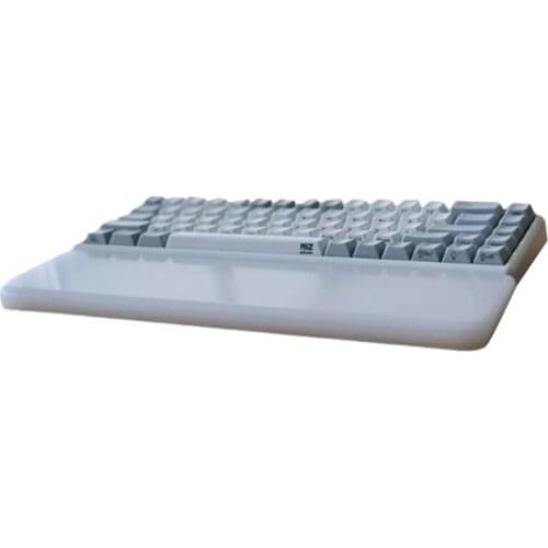 Resin Keyboard Palm Rest Pad Wrist Hand Pad For 61 87 104 Keys Mechanical Keyboard For Office Gaming PC Laptop Notebook - White