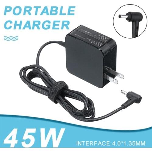 Professional Laptop Charging Extension Cable For Asus 19V 2.37A 45W Replacement Laptop Charger AC Adapter Power Supply Black
