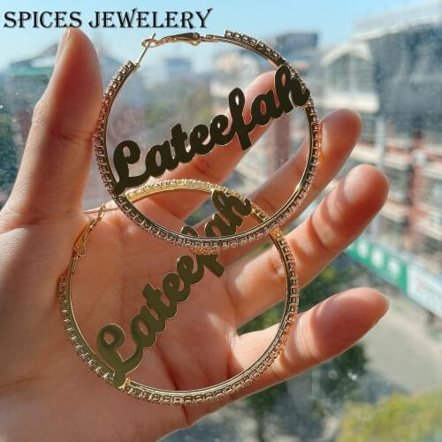 Custom Luxury White Zircon Earrings Hoop Earrings for Women Wedding Dubai Trendy Personality Earrings Femae