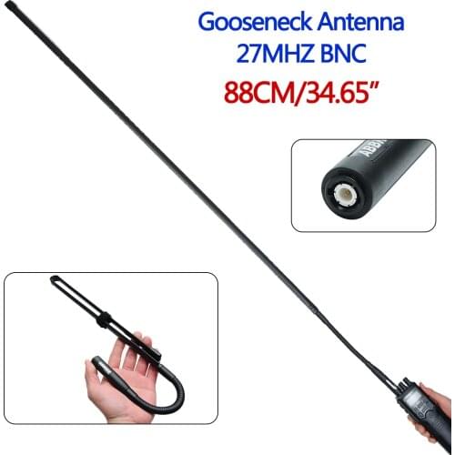 ABBREE 27Mhz BNC Connector Foldable Gooseneck Tactical Antenna Compatible Uniden Cobra Midland BC75XLT PRO401HH CB Radio