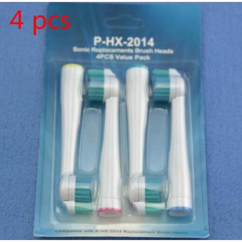4pcs/lot HX2014 Replacement Toothbrush Heads for Philips Sonicare ProResults HX1620/HX1630/HX1610