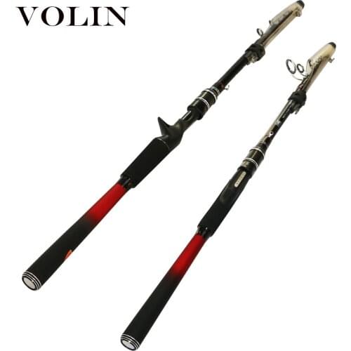 VOLIN NEW 2.1m 2.4m 2.7m 3.0m 3.6m Multifunction Spinning Rod Carbon Casting Fishing Pole Telescopic Travel Rod Fishing Tackle
