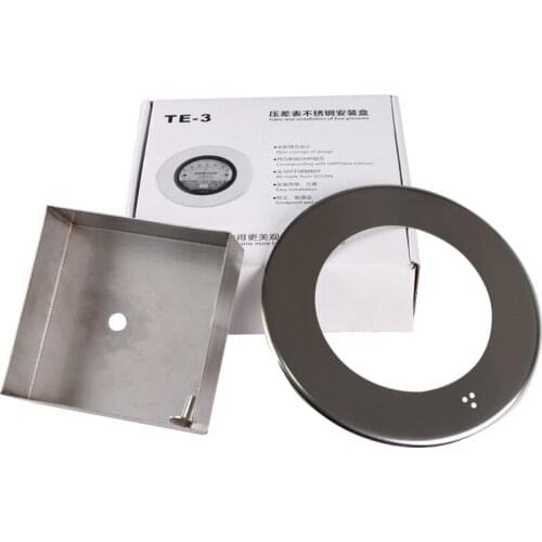 TE2000 Table Installation Pressure Gauge Box Stainless Steel Dust Proof Round Type
