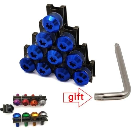 For Yamaha ttr 125 250 600 XT250 TRICKER Universal Motorcycle Fairing Body Bolts Scooter Clips Screw Nuts M6