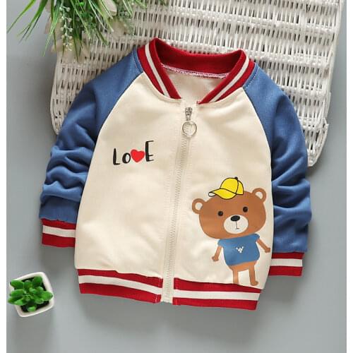 Spring Jacket Autumn Cardigan Toddler Sweatshirts for Baby Clothes Boy Outerwear Coat Girl Kids Cartoon Print Children Clothing