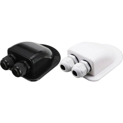 Wire Cable Entry Gland Solar Panel Double Hole Box Curved Cable Connector Waterproof For RV Caravan Motorhome Boat Accessories